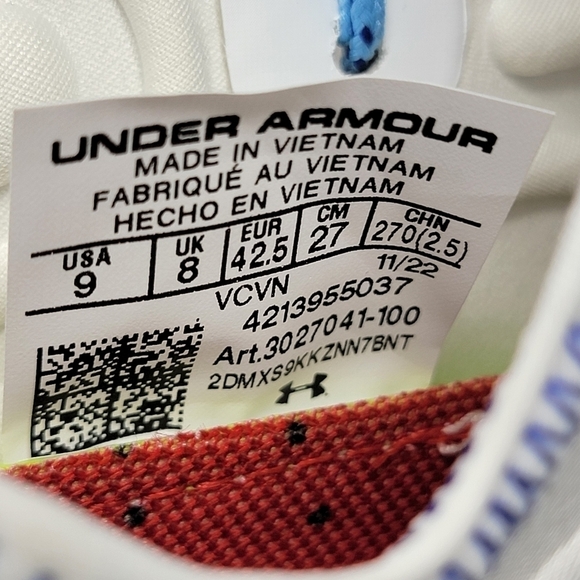 Under Armour Men Spotlight Lux 2 MC 3027041-100 TEXAS Football Cleats Size Multi main image 10